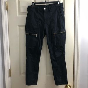 WHBM lightweight utility pants, zipper detail sz.8
